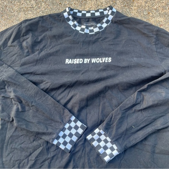 Raised by wolves Black Long Sleeve Men's Shirt - Picture 6 of 8